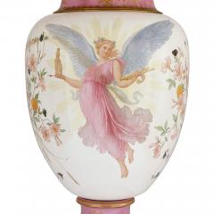  S vres Porcelain Manufacture Nationale de S vres Monumental S vres Pink Ground Vase with Winged Muse by Charles Barriat - 4740803