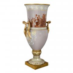  S vres Porcelain Manufacture Nationale de S vres Monumental antique S vres porcelain Neoclassical style vase with mauve ground - 3997902