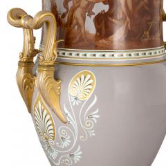  S vres Porcelain Manufacture Nationale de S vres Monumental antique S vres porcelain Neoclassical style vase with mauve ground - 3997905