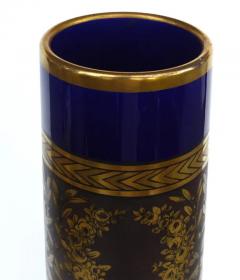  S vres Porcelain Manufacture Nationale de S vres Overscale Antique S vres Porcelain Urn Vases in Cobalt Blue with Gilt Accents - 3549878