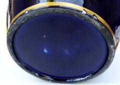  S vres Porcelain Manufacture Nationale de S vres Overscale Antique S vres Porcelain Urn Vases in Cobalt Blue with Gilt Accents - 3549925