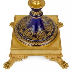  S vres Porcelain Manufacture Nationale de S vres Pair of Elegant Ormolu Mounted S vres Style Porcelain Amphora Vases - 4686567