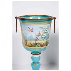  S vres Porcelain Manufacture Nationale de S vres Pair of French Sevres Style Turquoise Porcelain Cups or Vases - 3899904