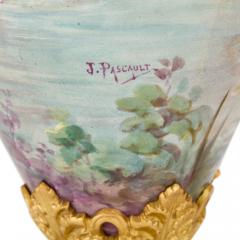  S vres Porcelain Manufacture Nationale de S vres Pair of Large S vres Style Porcelain and Ormolu Vases - 4594692