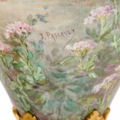  S vres Porcelain Manufacture Nationale de S vres Pair of Large S vres Style Porcelain and Ormolu Vases - 4594697