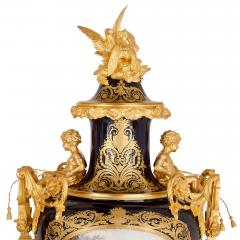  S vres Porcelain Manufacture Nationale de S vres Pair of large gilt bronze mounted S vres style porcelain vases with pedestals - 3371874