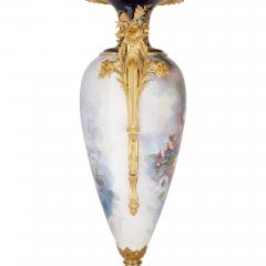  S vres Porcelain Manufacture Nationale de S vres Pair of very large French S vres style porcelain and ormolu vases - 3150954