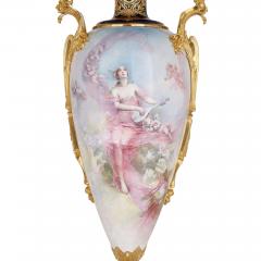  S vres Porcelain Manufacture Nationale de S vres Pair of very large French S vres style porcelain and ormolu vases - 3150955