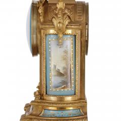  S vres Porcelain Manufacture Nationale de S vres Rococo style gilt bronze mounted porcelain clock garniture - 3585833