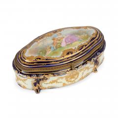  S vres Porcelain Manufacture Nationale de S vres S vres Style Gilt and Hand Painted Porcelain Casket - 4622161