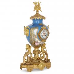  S vres Porcelain Manufacture Nationale de S vres S vres style gilt bronze mounted porcelain clock set - 3811811