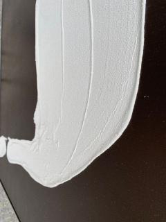  SHERADSKI ABSTRACT DARK BROWN AND WHITE PAINTING ACRYLIC ON CANVAS BY SHERADSKI - 3219734