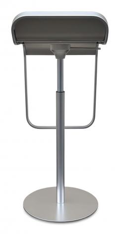  SHIN AZUMI Shin Tomoko Azumi LaPalma Lem Piston Barstool Brushed Stainless Steel - 2953244