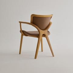  SIMONINI Lotus Chair Solid Wood Chair with Arms Walnut and Hexagonal Cane by Simonini - 4762937