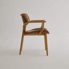  SIMONINI Lotus Chair Solid Wood Chair with Arms Walnut and Hexagonal Cane by Simonini - 4762909