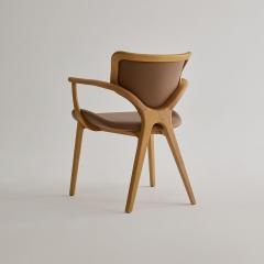  SIMONINI Lotus Chair Solid Wood Chair with Arms Walnut and Hexagonal Cane by Simonini - 4762919
