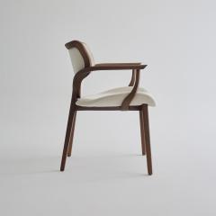  SIMONINI Lotus dinning chair with Arms Walnut with Upholstered Back by Daniel Simonini - 4762943