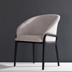  SIMONINI Minimal Organic Chair in Solid Wood Upholstered Seating - 2057832