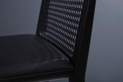 SIMONINI Minimal Style Bar Stool in Solid wood Textiles or Leather Seat Black finish - 2031981