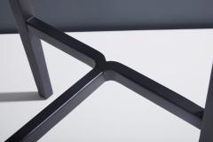  SIMONINI Minimal Style Bar Stool in Solid wood Textiles or Leather Seat Black finish - 2031982