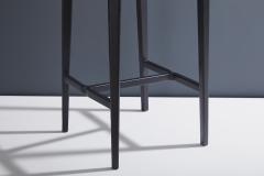  SIMONINI Minimal Style Bar Stool in Solid wood Textiles or Leather Seat Black finish - 2031983
