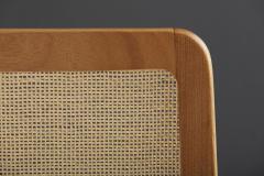  SIMONINI Minimal Style Solid Wood Chair Special Textile Seating Caning Backboard - 2022234