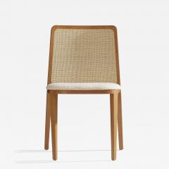  SIMONINI Minimal Style Solid Wood Chair Special Textile Seating Caning Backboard - 2023518