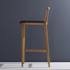  SIMONINI Minimal Style Solid Wood Stool Bar or Counter Hight Caning and Leather - 2022634