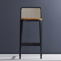  SIMONINI Minimal Style Solid Wood Stool Textiles or Leather Seatings Caning Backboard - 2022572