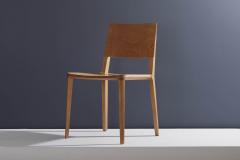  SIMONINI Minimalist Modern Chair in Natural Solid Wood - 2248579