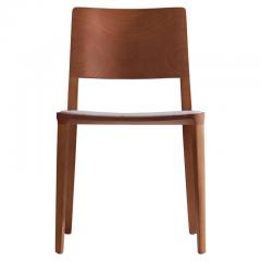  SIMONINI Minimalist Modern Chair in Natural Solid Wood Upholstered Textile Seating - 1958928
