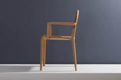  SIMONINI Minimalist Modern Chair in Natural Solid Wood with Arms - 2248588