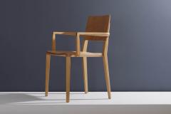  SIMONINI Minimalist Modern Chair in Natural Solid Wood with Arms - 2248591