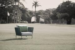  SIMONINI Minimalist Modern Outdoor Armchair Metal with Nautical Rope Pattern - 2248741