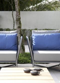  SIMONINI Minimalist Modern Outdoor Armchair Metal with Nautical Rope Pattern - 2248744