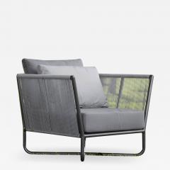  SIMONINI Minimalist Modern Outdoor Armchair Metal with Nautical Rope Pattern - 2250755