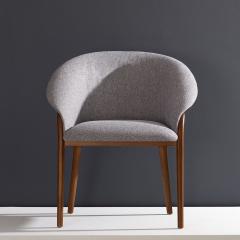 SIMONINI© - Modern Organic style armchair in Solid Wood, Upholstered  Flexible Seating