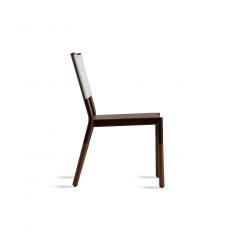  SIMONINI Minimalist Outdoor Chair in Hardwood Metal and Fabric - 1958944