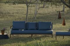  SIMONINI Minimalist Sofa in Hardwood Metal and Fabric Usable Outdoors - 2248652