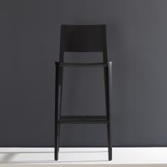  SIMONINI Minimalist Style Stool in Black Ebonized Solid Wood - 2043219