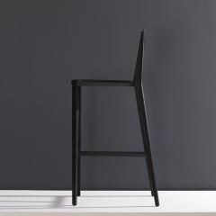 SIMONINI Minimalist Style Stool in Black Ebonized Solid Wood - 2043230