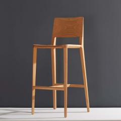  SIMONINI Minimalist Style Stool in Natural Solid Wood - 1972127