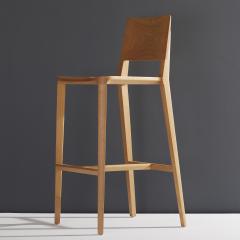  SIMONINI Minimalist Style Stool in Natural Solid Wood - 2043327