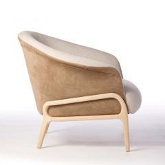  SIMONINI Modern Organic style Collana armchair in Solid Wood leather Flexible Seating - 2680578