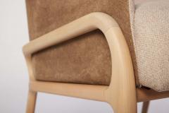  SIMONINI Modern Organic style Collana armchair in Solid Wood leather Flexible Seating - 2680583