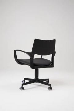  SIMONINI Modern Style Aurora office chair in black solid wood solid back leather seat - 3844220