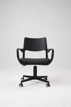  SIMONINI Modern Style Aurora office chair in black solid wood solid back leather seat - 3844222