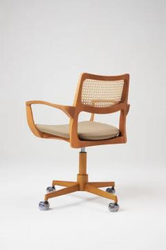  SIMONINI Modern Style Aurora office chair in solid wood caning back leather seat - 3844216