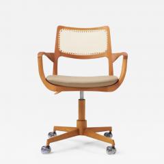  SIMONINI Modern Style Aurora office chair in solid wood caning back leather seat - 3953578