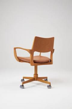  SIMONINI Modern Style Aurora office chair in solid wood solid wood back leather seat - 3844215